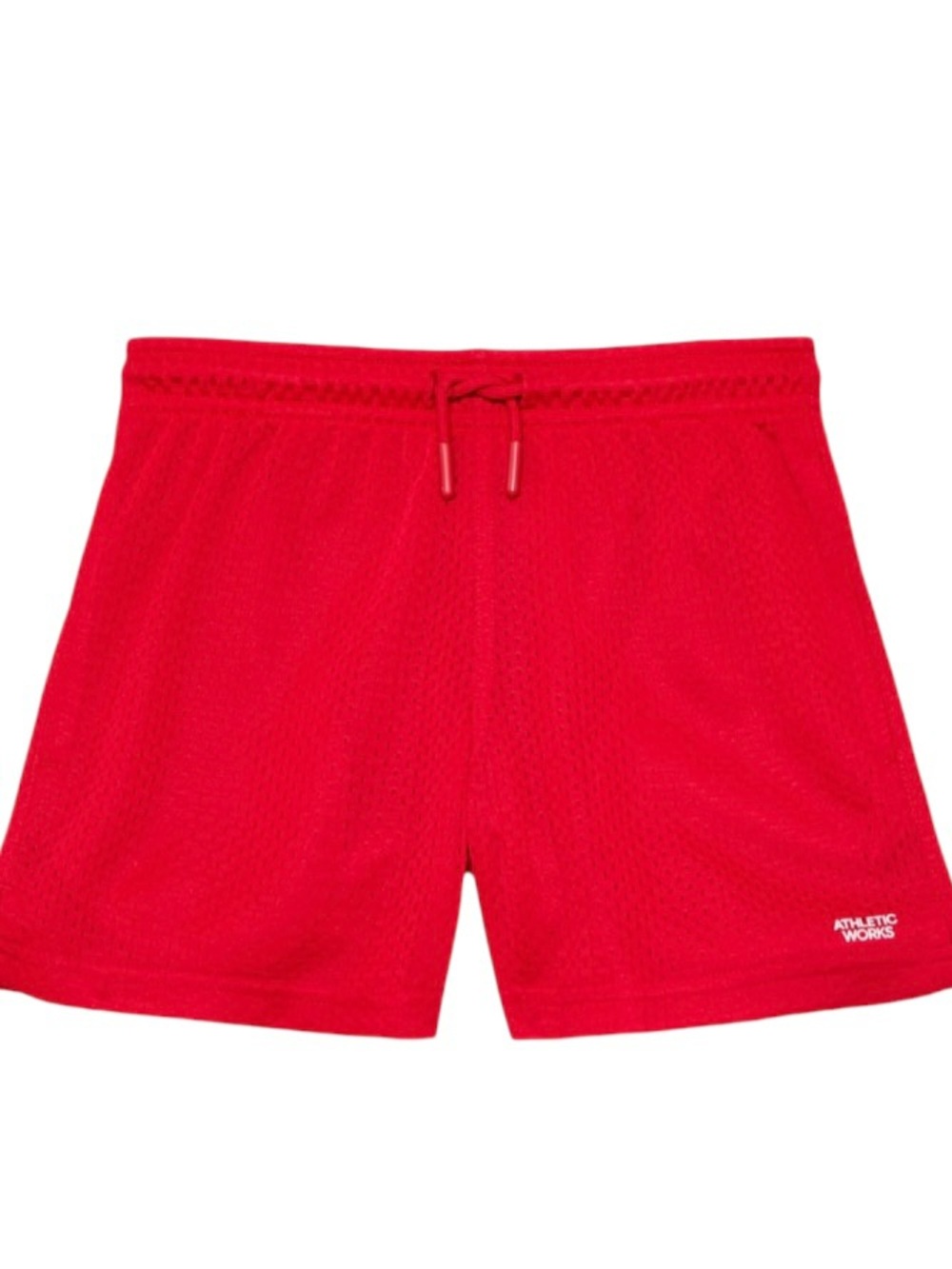 Athletic Works Boys Red Mesh Athletic Shorts